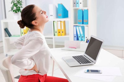 back pain at working place