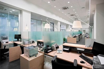 office furniture with separator walls