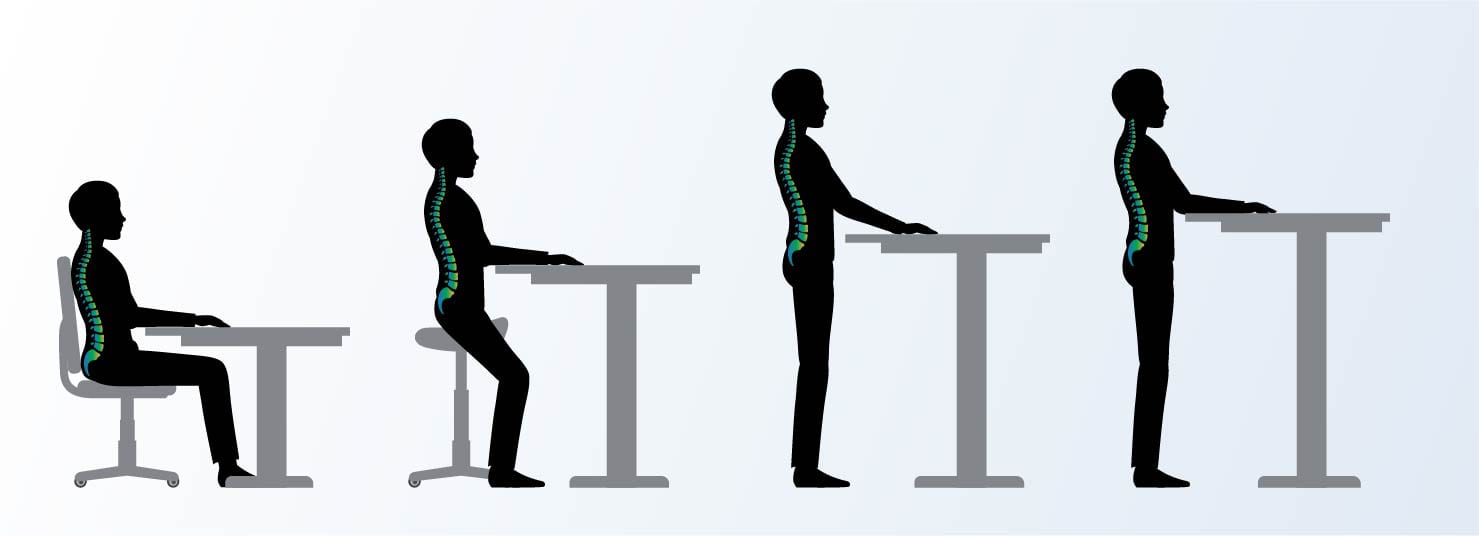 adjustable desk back position