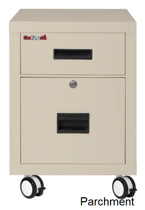 FireKing Mobile Pedestal Legal/Letter File Cabinet