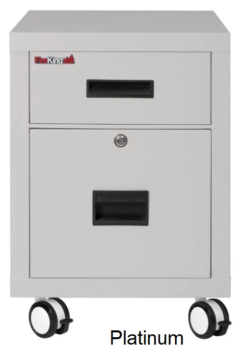 FireKing Mobile Pedestal Legal/Letter File Cabinet