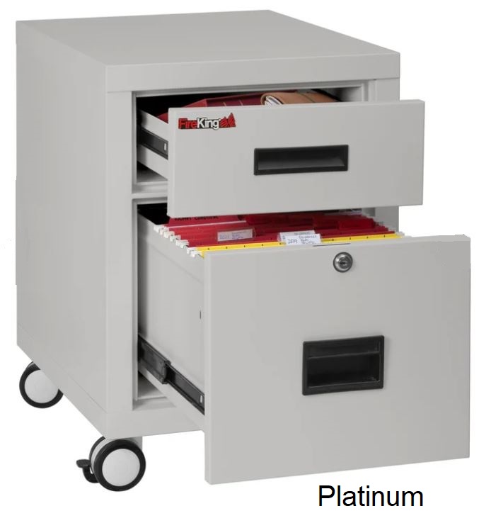 FireKing Mobile Pedestal Legal/Letter File Cabinet