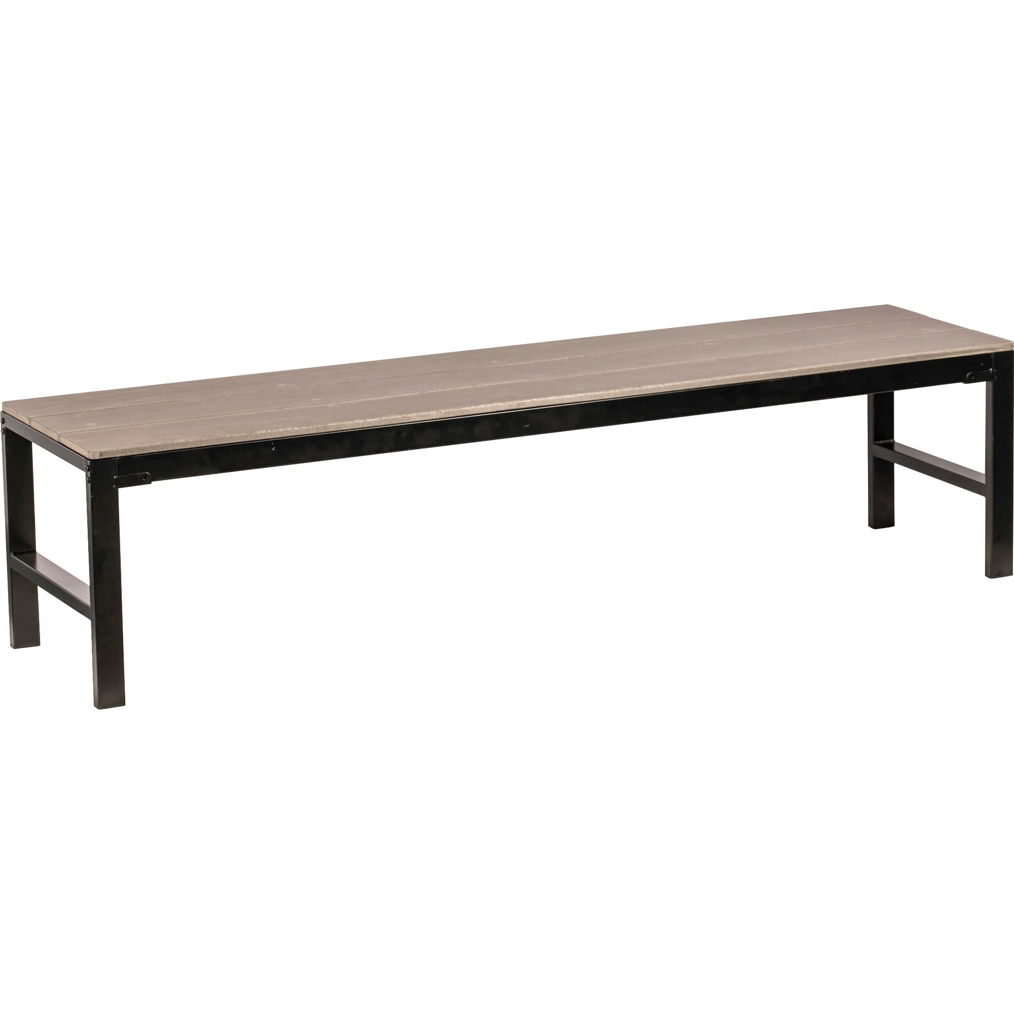 Lorell Charcoal Faux Wood Outdoor Bench