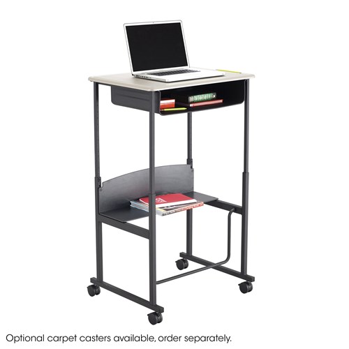 AlphaBetter® Adjustable-Height Stand-Up Desk, 28 x 20" Premium or Dry Erase Top and Swinging Footrest Bar