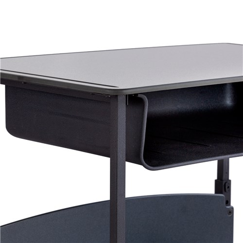 AlphaBetter® Adjustable-Height Stand-Up Desk, 28 x 20" Premium or Dry Erase Top, Book Box and Swinging Footrest Bar