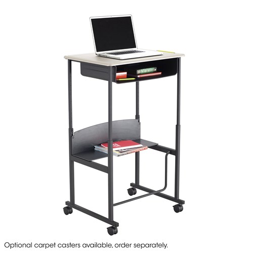 AlphaBetter® Adjustable-Height Stand-Up Desk, 36 x 24" Standard Top and Swinging Footrest Bar