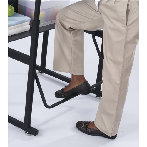 AlphaBetter® Adjustable-Height Stand-Up Desk, 36 x 24" with Book Box and Swinging Footrest Bar