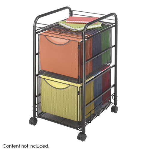 Onyx™ Mesh File Cart with 2 File Drawers