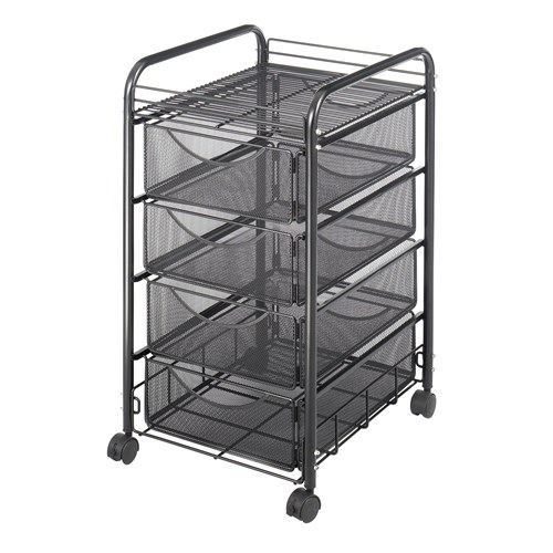Onyx™ Mesh File Cart with 4 Drawers