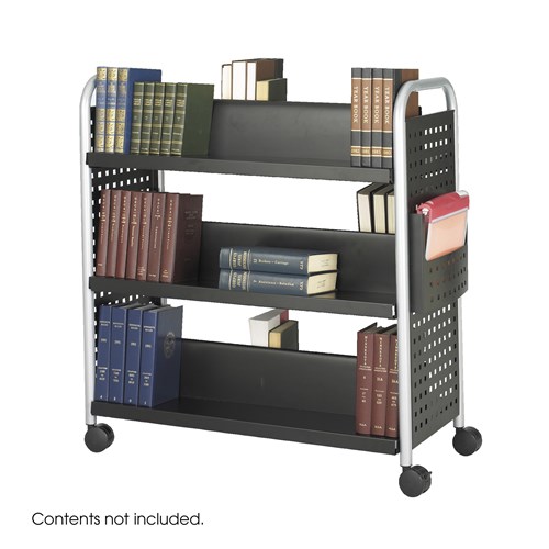 Scoot™ Double-Sided Book Cart - 6 Shelves