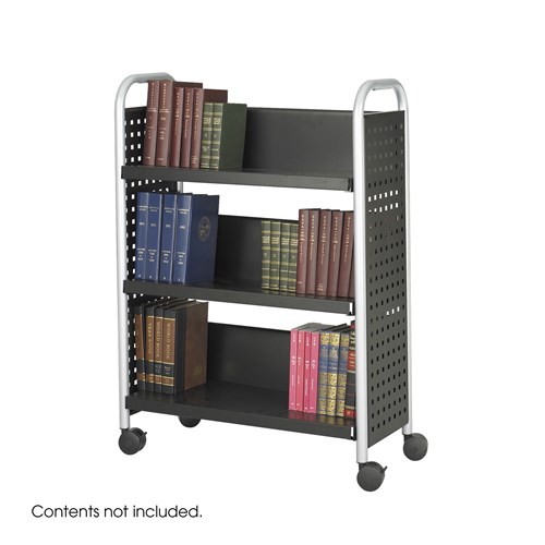 Scoot™ Single-Sided Book Cart - 3 Shelves