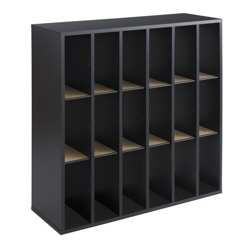Wood 18-Compartment Mail Sorter