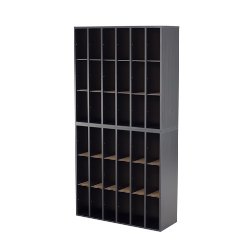 Wood 18-Compartment Mail Sorter