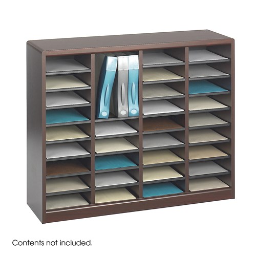 E-Z Stor® Wood Literature Organizer, 36 Compartments