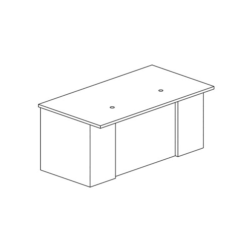 CSII™ Rectangular Desk, 2 B/B/F, 36" D