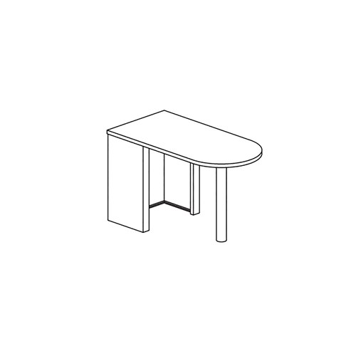 CSII™ Freestanding Peninsula Table, 72" W