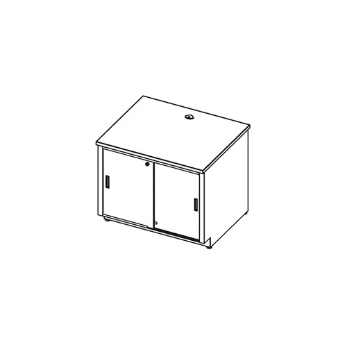 Mailflow Systems Storage Table-No Doors HPL, 60"W x 30"H