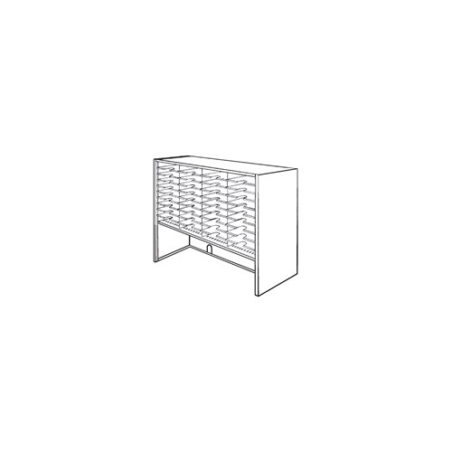 Mailflow Systems Sorter, Closed Back w/ 9" Elevation;28 Sorting Pockets 15”D without Plexi Doors