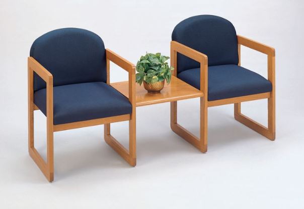 Classic 2 Chairs with Connecting Center Table