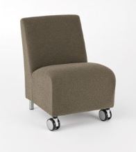 Ravenna Armless Guest Chair with Casters