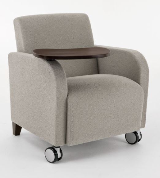 Siena Guest Chair with Casters and Swivel Tablet