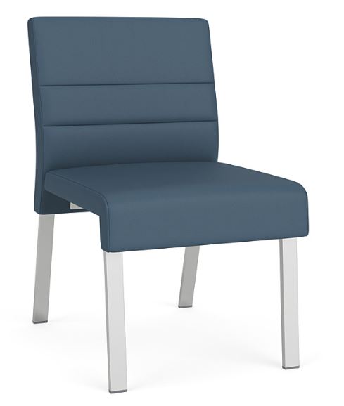 Waterfall Armless Guest Chair - Leg Base