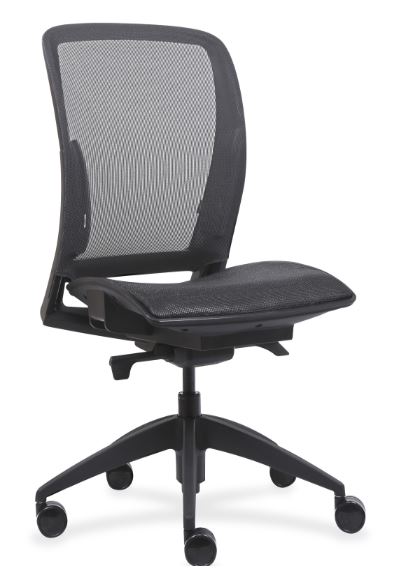 Lorell Mid-Back Chair With Mesh Seat & Back