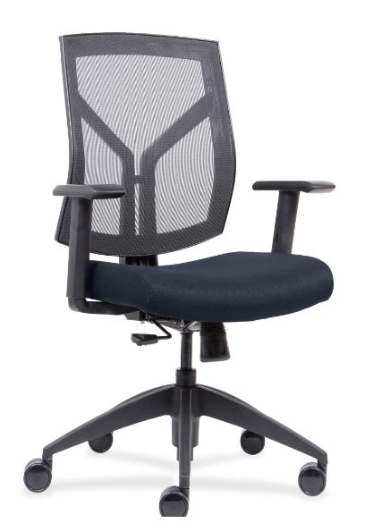 Lorell: Mesh Back/Fabric Seat Mid-Back Task Chair