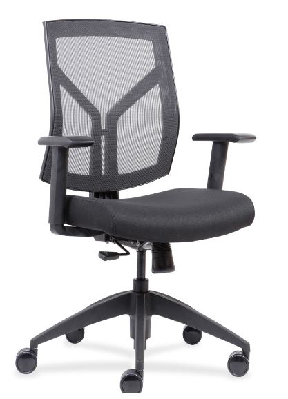 Lorell Mesh Back/Fabric Seat Mid-Back Task Chair