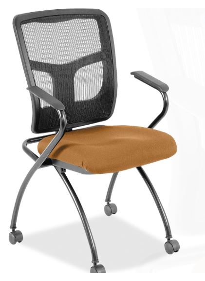 Lorell Ergomesh Nesting Chairs With Arms