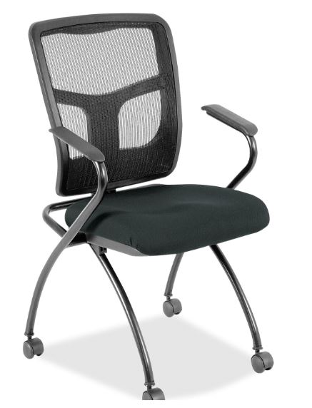 Lorell Ergomesh Nesting Chairs With Arms