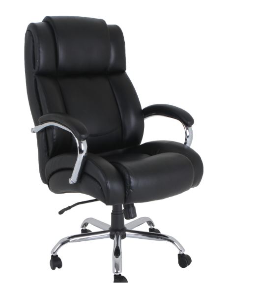 Lorell Big And Tall Leather Chair With UltraCoil Comfort