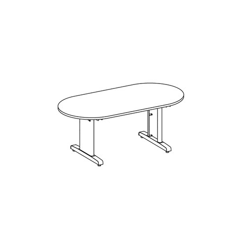 Safco CSII™ Racetrack Conference Table, 120" W