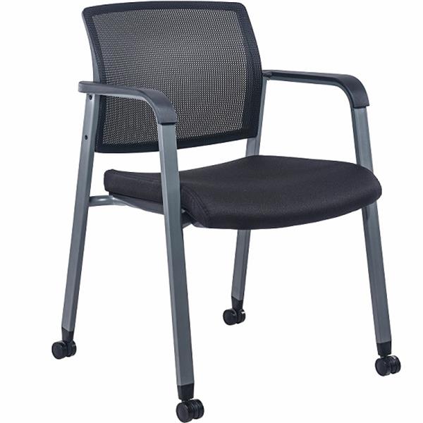 Lorell: Mesh Back Guest Chair with Casters