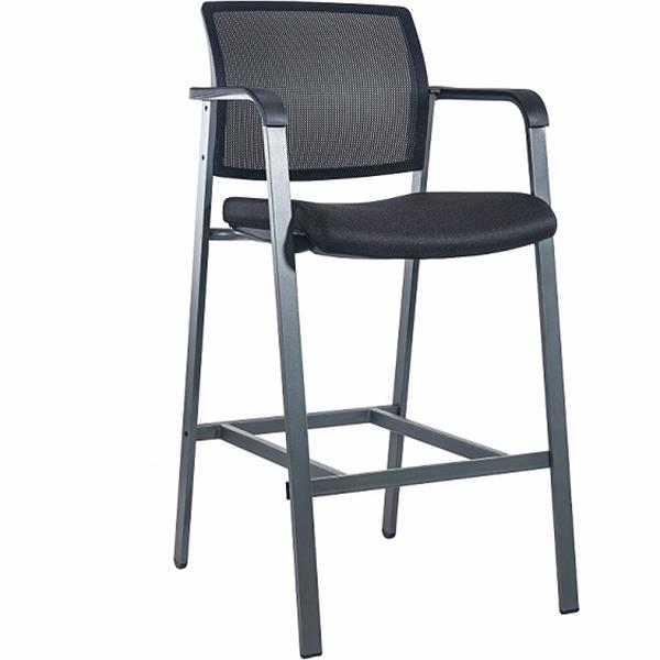 Lorell: Mesh Back Guest Stool with Arms