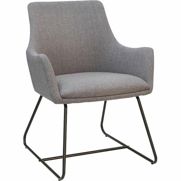 Lorell: Mid-century Modern Flannel Guest Chair