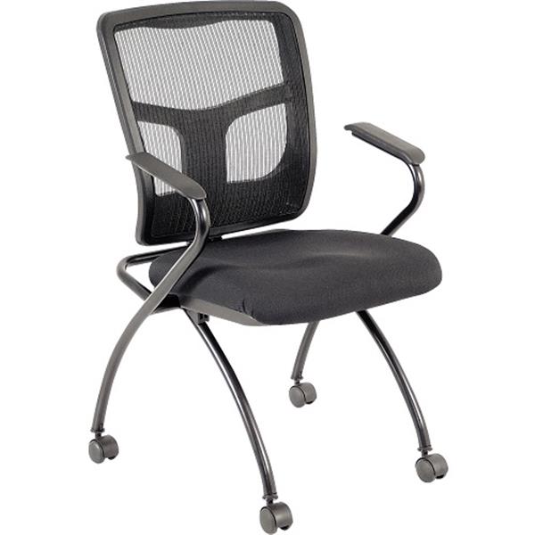 Lorell: Mesh Back Nesting Training/Guest Chairs