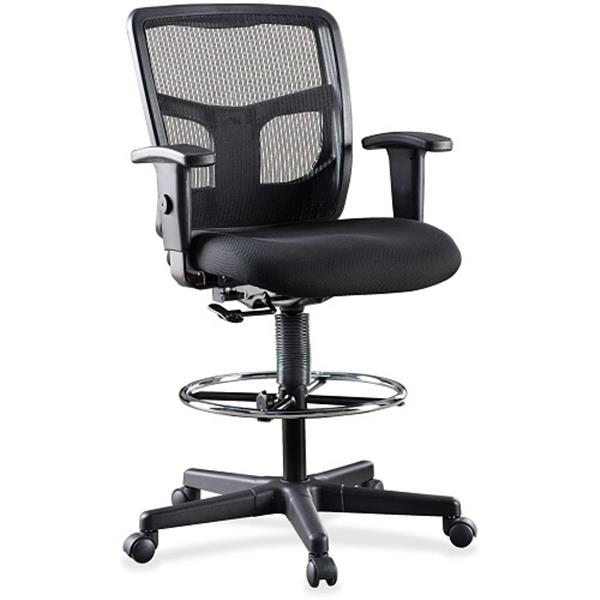 Lorell: Ratchet Back Mesh Mid-Back Stool