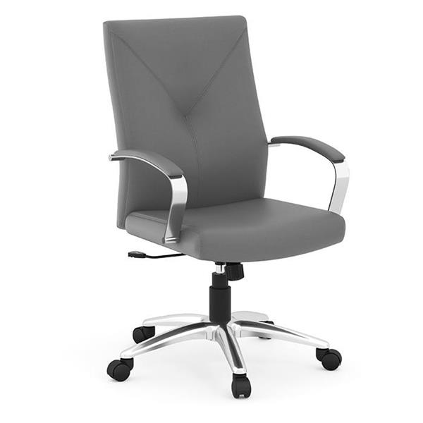 Performance 14010CHRGRY0509 - WREN EXECUTIVE CHAIR- CHROME & GRAY