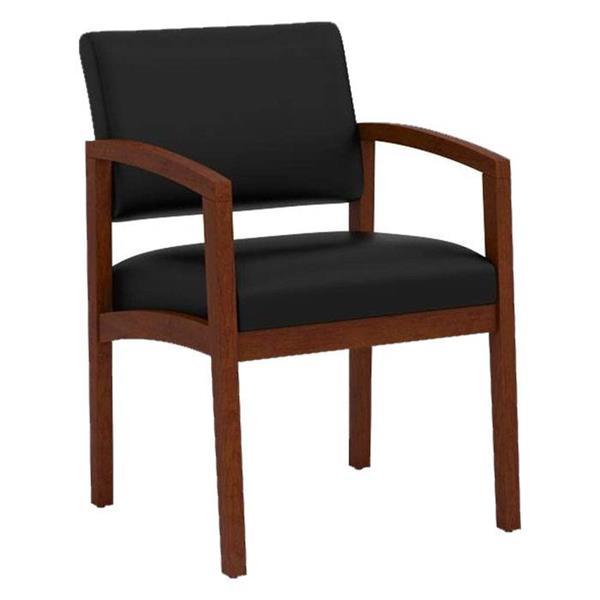 Performance 1700 CHERRY WOOD GUEST CHAIR- Black Bonded Leather