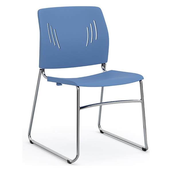 Performance 3080 STACKING CHAIR-LT BLUE/CHROME