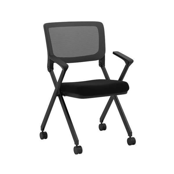 Performance 5484 MESH BACK NESTING CHAIR WITH ARMS