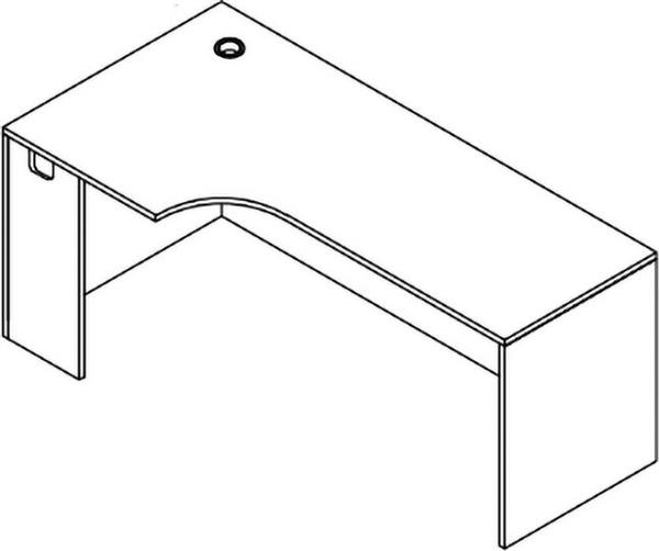 Performance Classic PL181L 66" PORKCHOP CREDENZA-LEFT- ASPEN