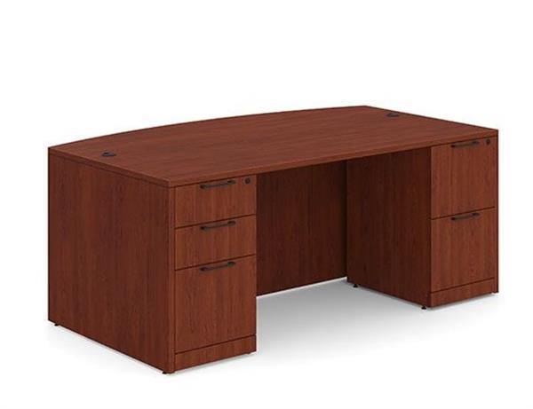 Performance Classic PL189 71" BOW FRONT DESK SHELL- CHERRY