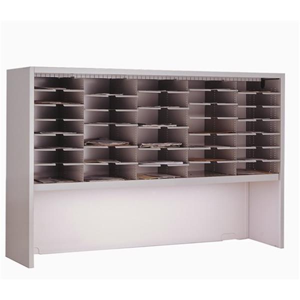 Mailflow Systems Sorter, Closed Back w/ 17" Elevation; 35 Sorting Pockets 15”D without Plexi Doors